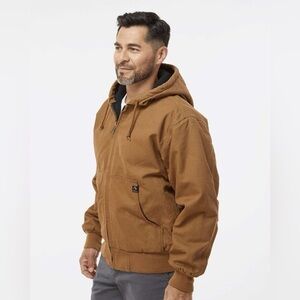 Heavy Cotton Canvas Work Jacket - Color: Saddle Brown - Sizes: XS-XL